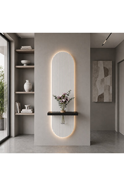 TAKIFİX Modern Ledli Duvar Rafı | Dekoratif Panel | Gizli Aydınlatmalı | Özel...