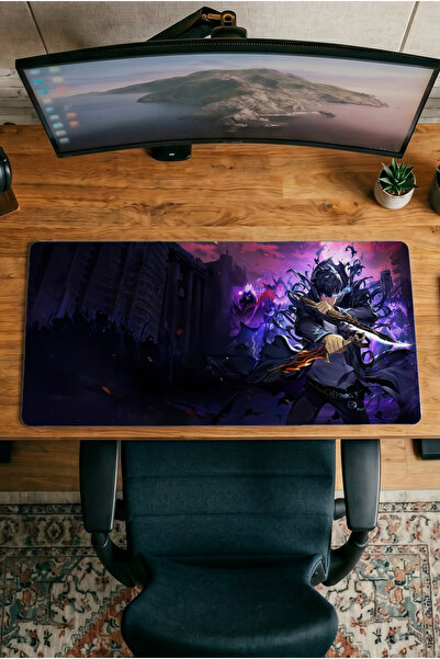 Halura Solo Leveling 30X70 Patterned Digital Printed Gaming Mousepad XXL with...