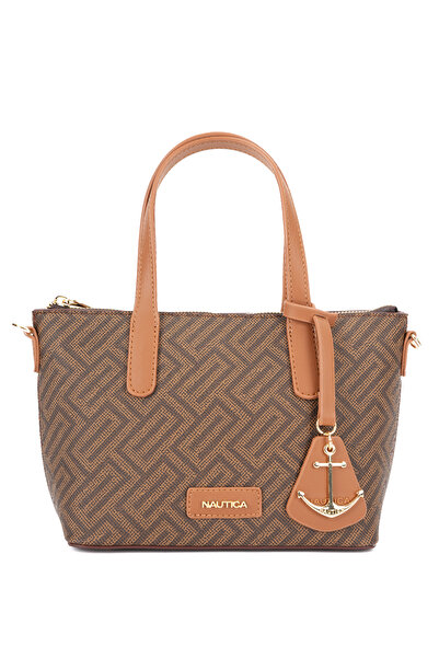 Nautica حقيبة كتف نسائية باللون البني الداكن Cn7858t