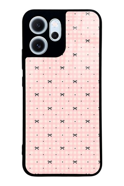 Spoyi Oppo Reno 14F Pink Coquette Pattern Design Glossy Phone Case