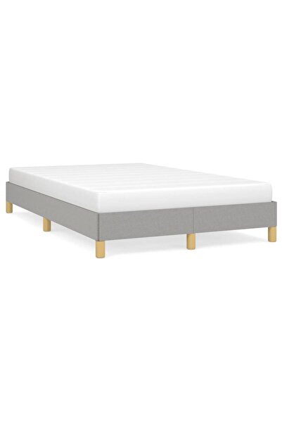 vidaxl Cadru de pat fără saltea țesătură gri deschis 120x190 cm