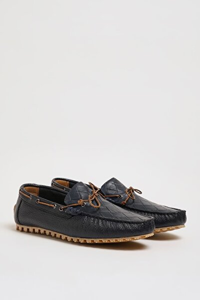 Faruk balkanas Levinson Model Genuine Floater Leather Rubber Sole Loafer Shoes
