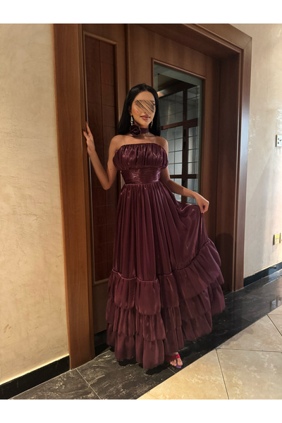 OEMS Eid dress with a rose-shaped tie - xl