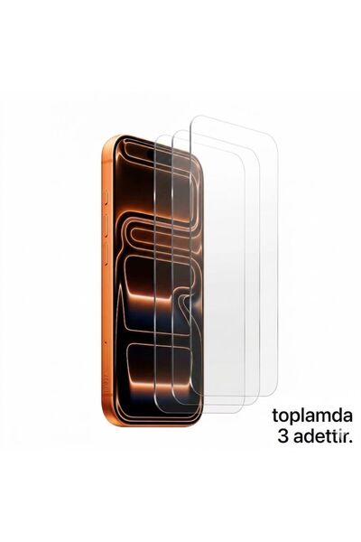 n noppax (3 ADET) İphone 17 Pro Uyumlu Ekran Koruyucu Cam 6D Kırılmaz