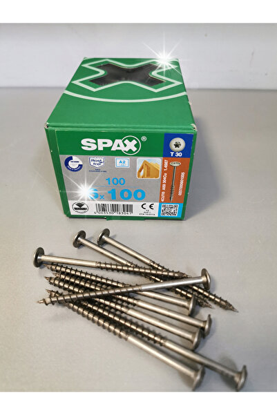 ABC SPAX Șurub plat A2 100 buc. 6*100MM TX WIROX SPAX