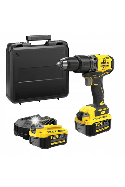 STANLEY FATMAX Mașină de găurit și înșurubat cu acumulator V20 18V 2*4.0AH - ...