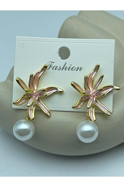 BİJU YILMAZ Pink lily earrings - 26vipkb04