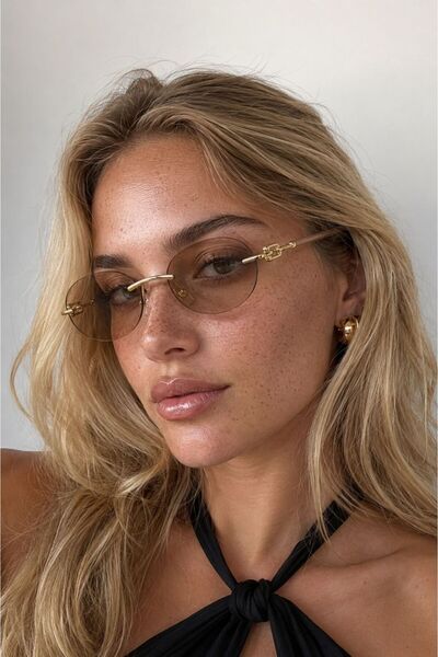 Goldmine Unisex Premium Toffy Güneş Gözlüğü UV400 Nude