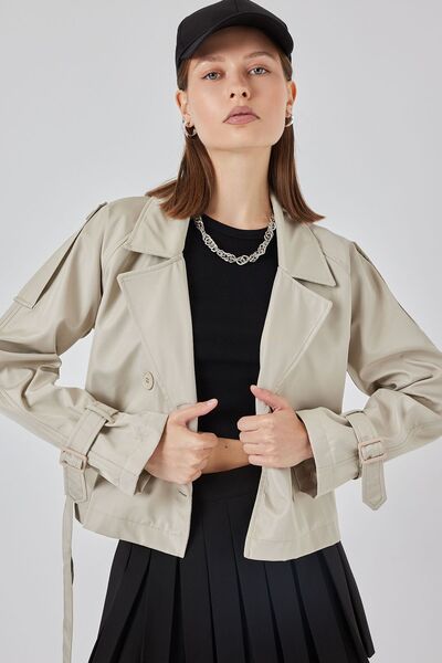 Hiccup Bdart Short Belted Trench Coat
