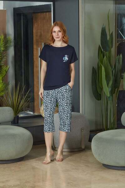 Cossy By Aqua Short Sleeve Pajama Capri Set Cossybyaqua 26677-44