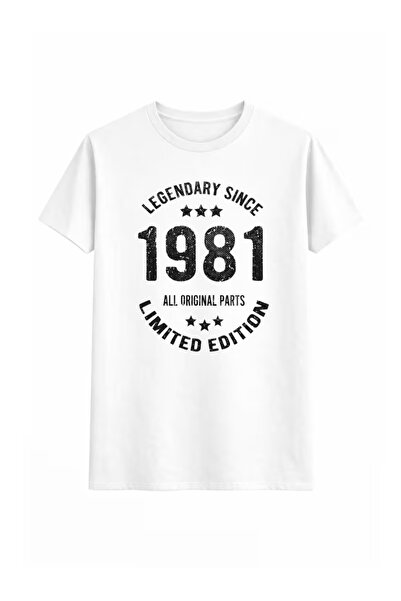 Massgai تي شيرت ليجنداري 1981 مطبوع للجنسين مصنوع من القطن بنسبة 100%