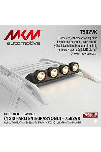MKM OFFROAD TEPE LAMBASI 4 SİS FARLI