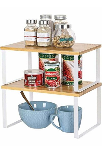 Homarket Cabinet Organizer Shelf Set of 2 Kitchen Counter Shelves Kitchen Sto...