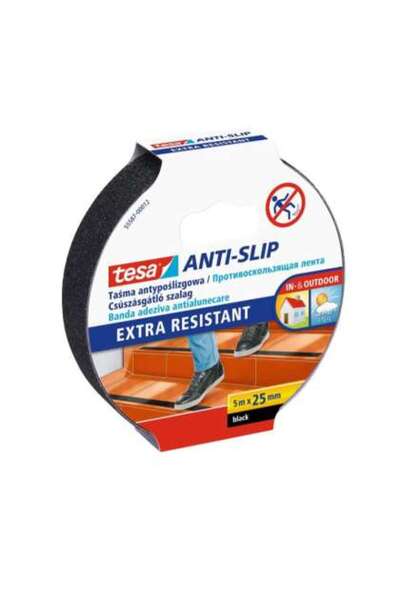 Tesa Banda Adeziva Antiderapanta 25mm / 5m - Negru