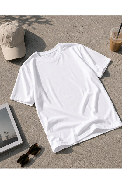 De Carte Plain Crew Neck Comfortable Fit Unisex Casual Seasonal T-Shirt