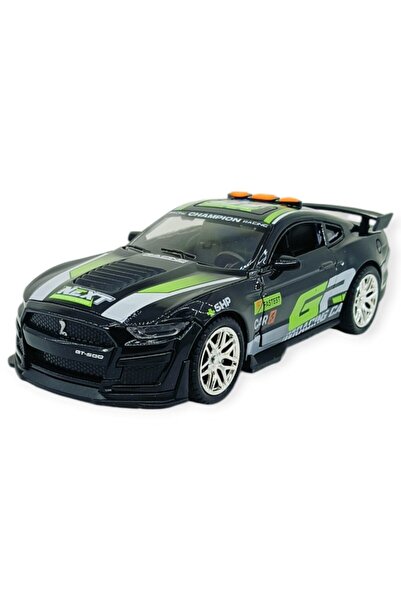 Genel Markalar Spor Araba GT-500 Sürtmeli Işıklı Sesli Siyah Plastik 18cm (Li...