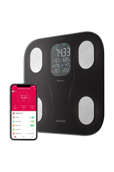 Lechpol Cântar inteligent de fitness Sencor cu Bluetooth și analiză a compozi...