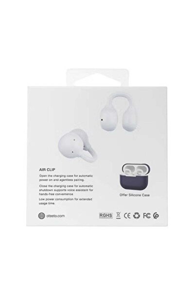 OTEETO OWS Open Wearable Earbuds Air Clip, Lightweight Clip-On Wireless Earphones