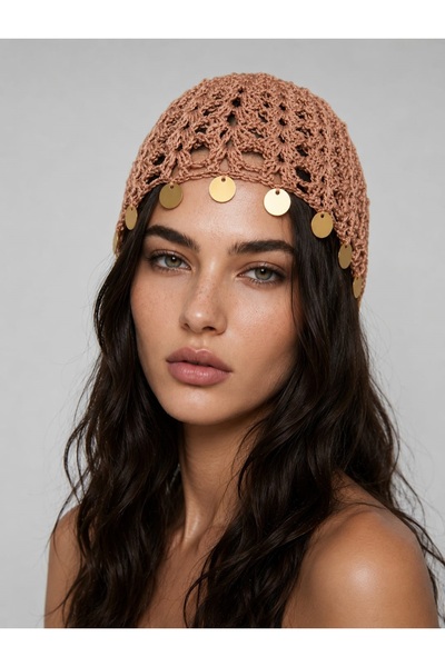shop Yazlık El Örgüsü Altın Rekli Pullu, File Trend Bere