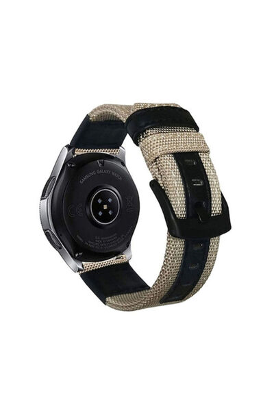 OEM Λουράκι από νάιλον και δέρμα για Huawei Watch GT 3 Pro Ceramic 43mm Χακί