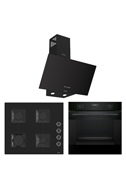 Bosch & Ferre Black Star 3 lü Ankastre Set - Ultra Sessiz Davlumbaz - 42 dB (...