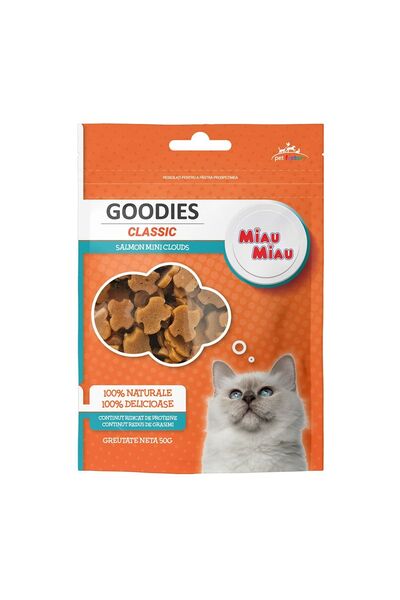 MIAU MIAU Recompense pentru Pisica Adult, Goodies Classic, Mini Cloud, Somon,...