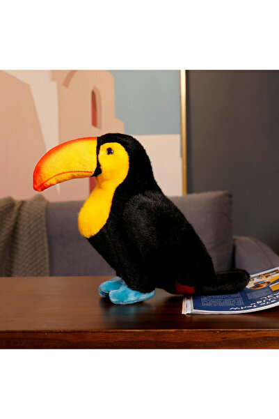 LeanToys Jucărie de pluș Tucan Negru 25cm