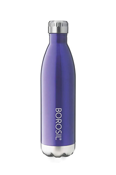 Borosil Vacuum Bolt Bottle, Blue 1000Ml