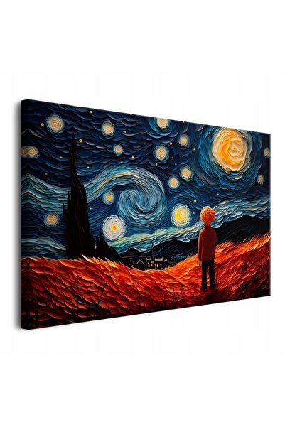 Naklejkomania Tablou pe panza, Van gogh, Peisaj nocturn, Cu rama, Dreptunghi,...