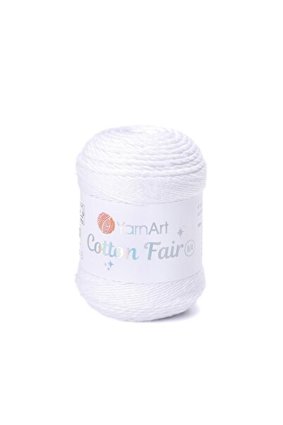Yarnart COTTON FAIR 8/4 - Ață de tricotat albă-5501