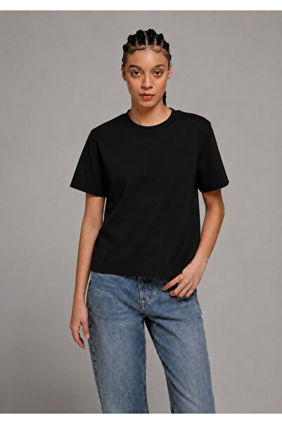 RAMİOR COLLECTION Tricou oversize din bumbac, cu mânecă scurtă, cu decolteu r...