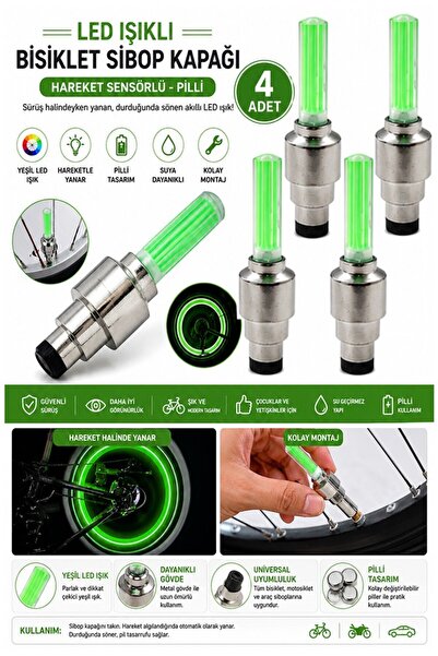 Artlantis Işıklı Sibop Kapağı 4 lü 1 Paket Fotosel Haraket Sensörlü Led Işık ...