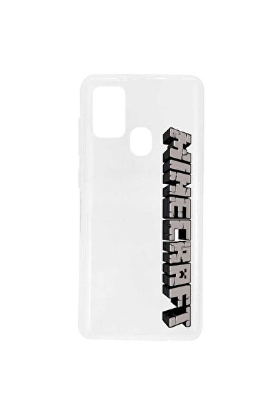 OEM Husa compatibila cu Samsung Galaxy A21s Silicon Transparenta Model Minecr...