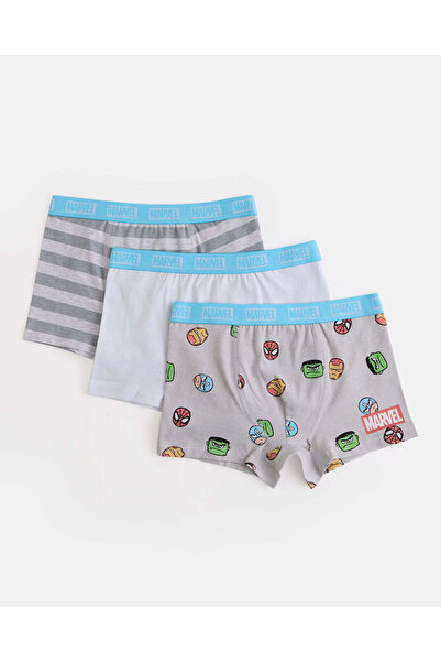 REDTAG Boys Assorted Marvel 3 Piece Boxer Pack