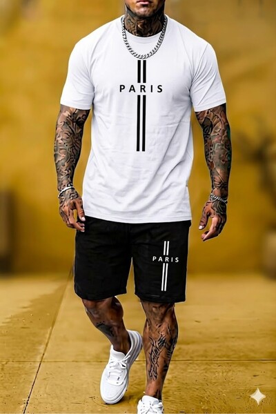 SILATU SET NOU DE TRICOU ȘI PANTALONI SCURTĂ PARIS