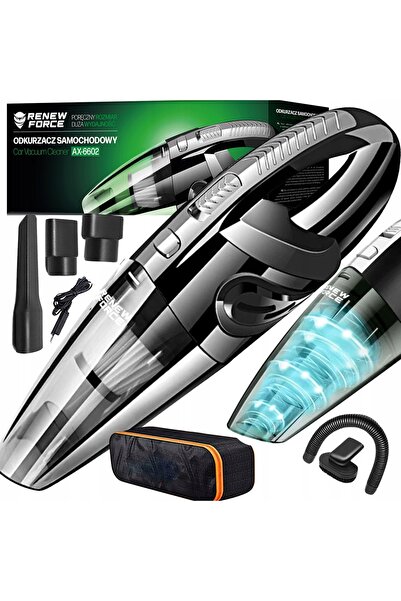 Kraft&dele Aspirator fără fir auto, portabil, puternic, set XL, capete de asp...
