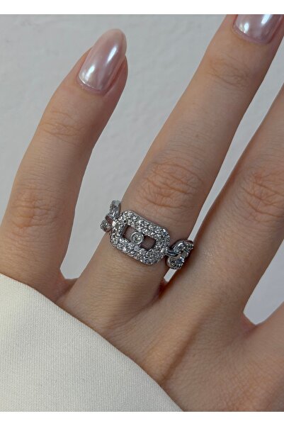 KİLİGİSTANBUL Fallon Zircon Stone Adjustable Size Ring