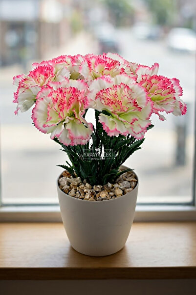 Yapay Çiçek Deposu Artificial Flower Aura Series Carnation Arrangement 25 cm ...