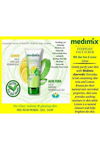 Medimix Ayurvedic Every Day Face Scrub Face Wash 150 Ml with Aloe Vera & Lemon