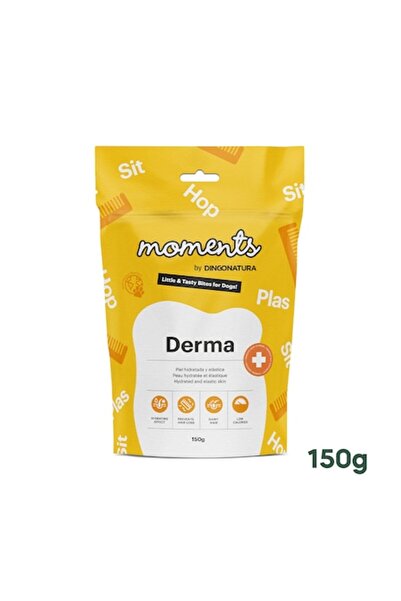Moments Gustări Derma pentru câini, Pui, Somon și Măr 150g, Piele și blană să...