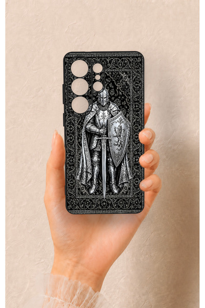 Vip Case Samsung S26 Ultra Uyumlu Şövalye Desenli Silikon Kılıf