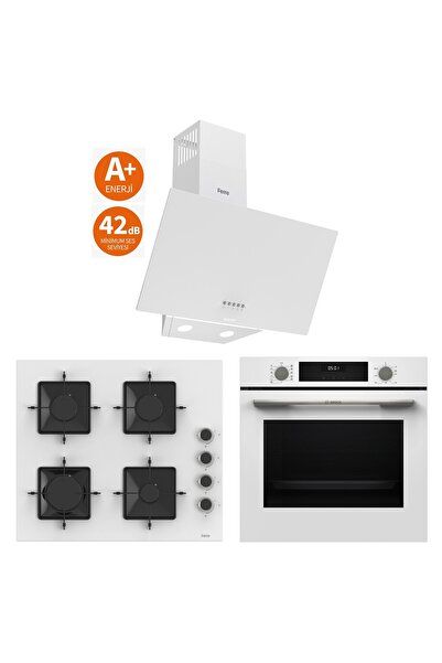 Bosch & Ferre New White City 3 lü Ankastre Set - Ultra Sessiz Davlumbaz - 42 ...
