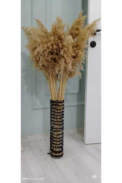 Egindra Metal Wire Black Mesh Pampas-Plant Vase