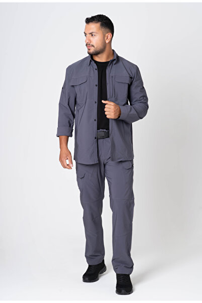MODMEN Summer Lycra Flexible Tactical Suit Pants Shirt Belt Breathable Fabric