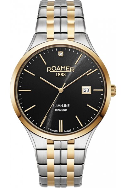 Roamer Ceas bărbătesc 864833 47 85 50 — auriu clasic cu diamante