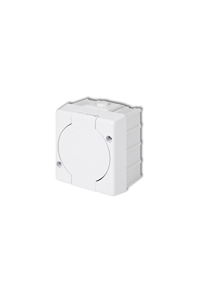 KARLIK Soclu unic 2P+Z flip alb IP44 (GHS-1)