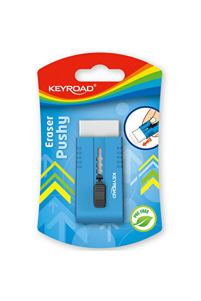 KEYROAD Radieră Universală Pushy, Blister, Mix Culori