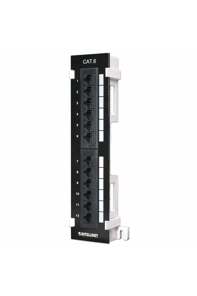 Intellinet 560269 Panou de patch-uri montat pe perete Cat6 UTP 12x RJ45