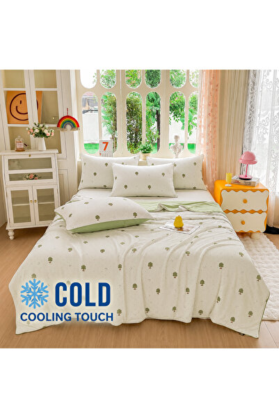 Lenjeria Pufoasa Pilotă de Vară Premium Cooling Touch 200x230 cm + 2 Fețe de ...