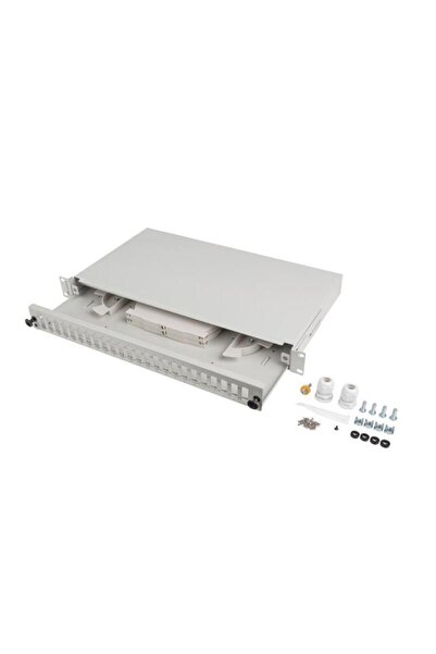 Lanberg Panou de patch-uri cu fibră optică pentru rack 1U de 19 inch, 24 SC D...
